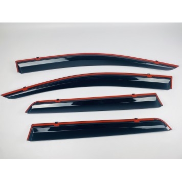 Дефлектори вікон Fiat Freemont 2009-2021 з нерж. хром полоскою-4